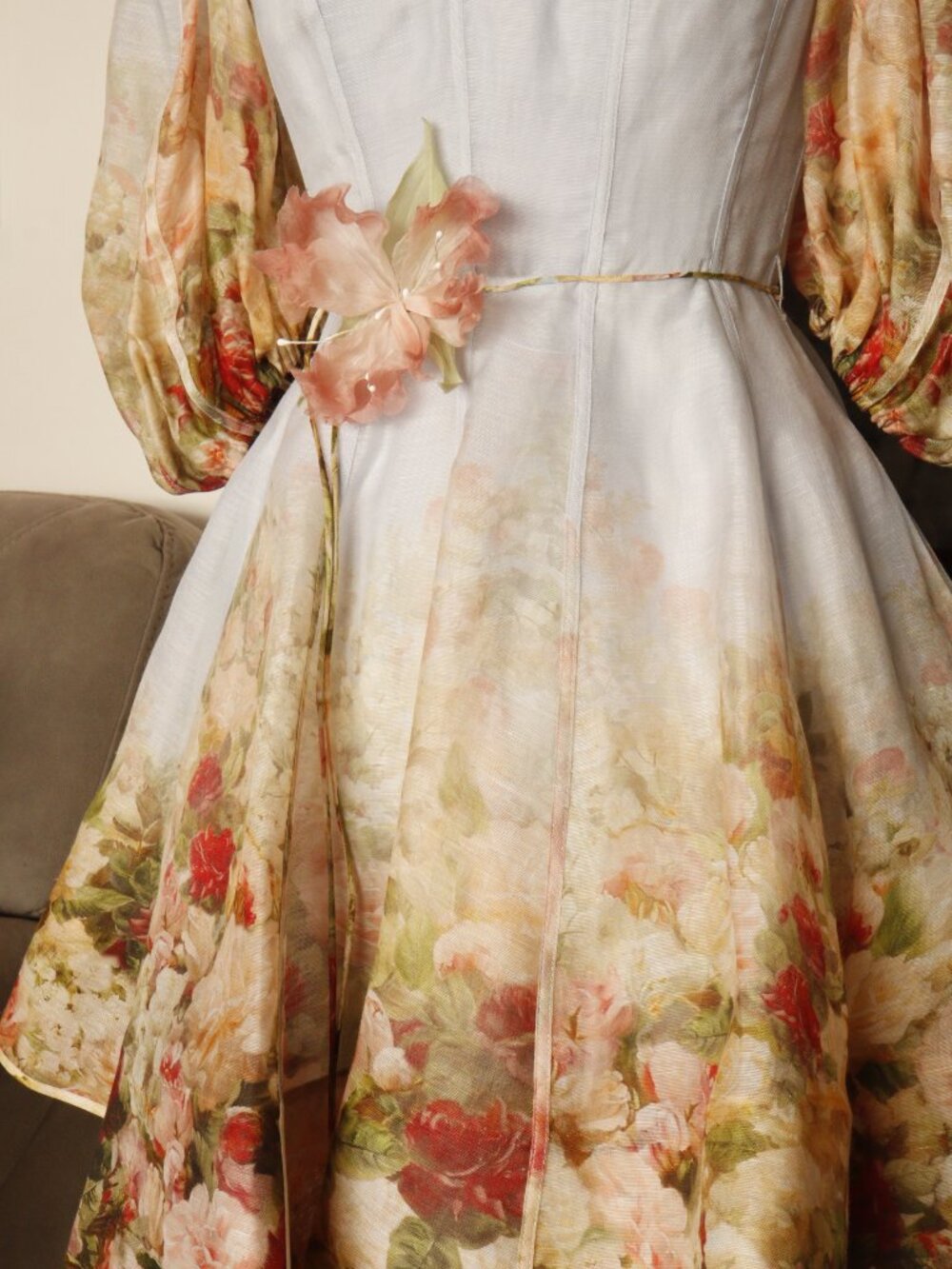 ZIMMERMANN Luminosity Flip Dress in Rosy Garden Floral Print - Picture 3 of 14